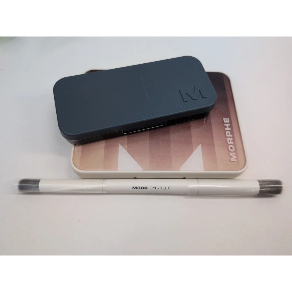 NEW LOT3😍Morphe Eyeshadow Palette Tailored Nudes+ Jeans Spirited M300 Eye Brush